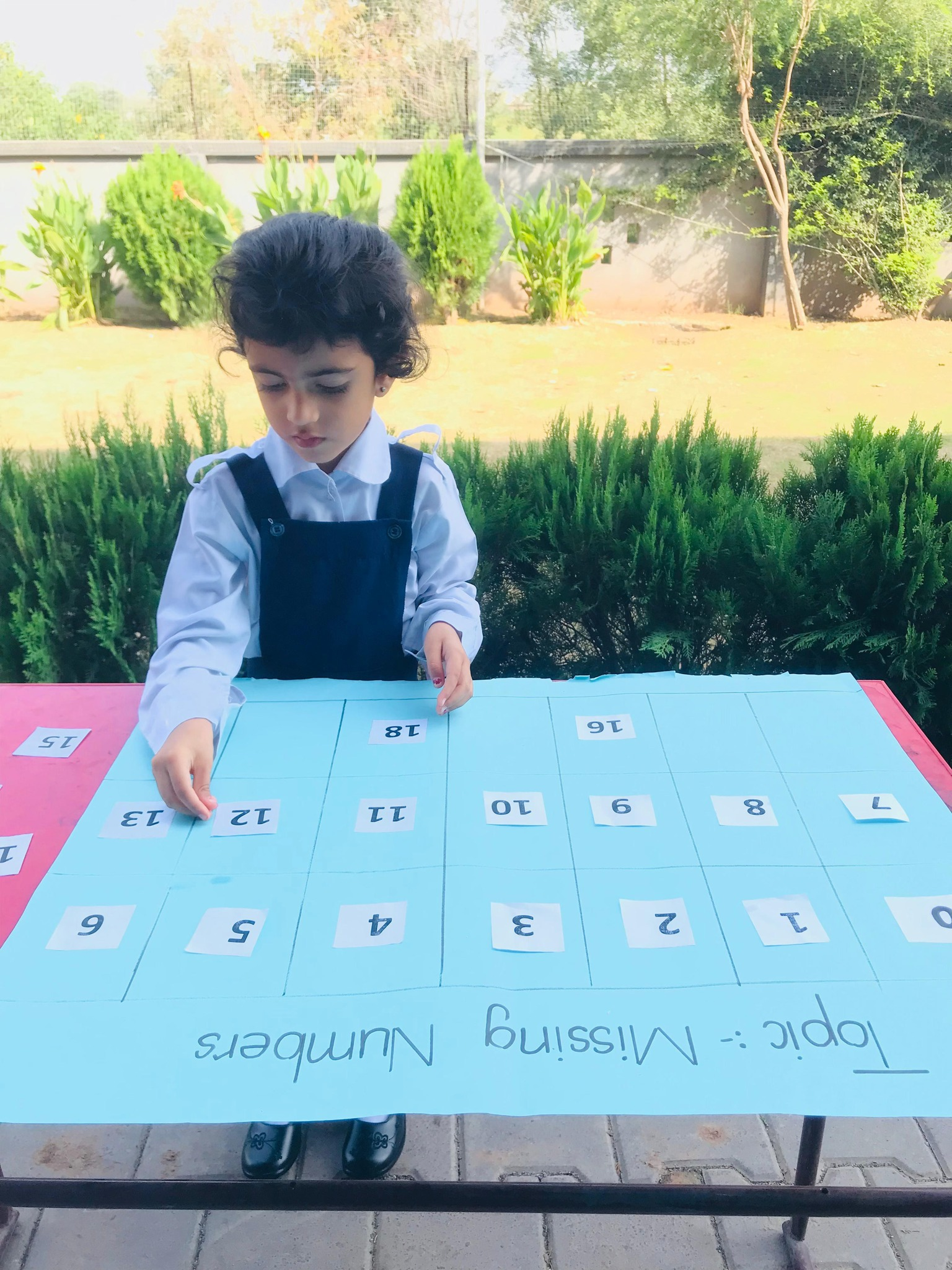 Students participating in school activity